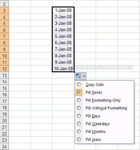 Chuyển đổi qua lại các tab làm việc trên Excel