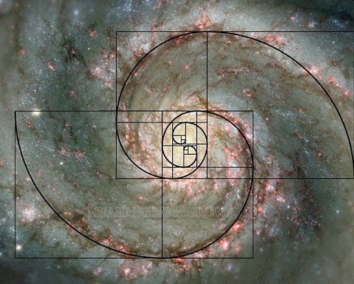 Đường xoắn ốc Fibonacci trong dải thiên hà