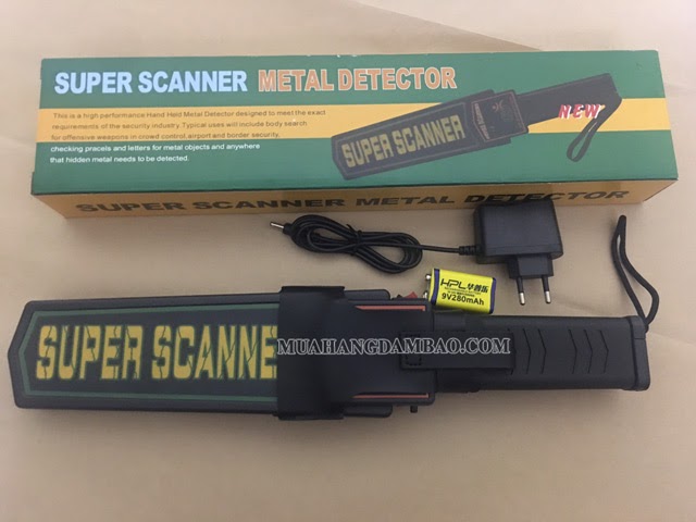 Pin và bộ sạc của máy dò kim loại Super Scanner