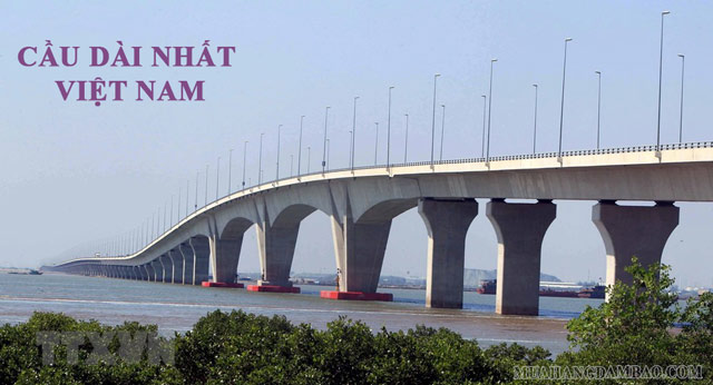 Cây cầu vượt biển Đình Vũ - Cát Hải là cây cầu dài nhất tại nước ta hiện nay