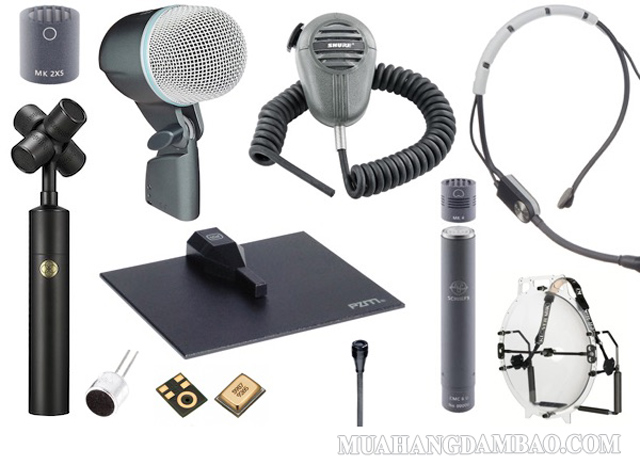 Có nhiều kiểu microphone phù hợp với từng nhu cầu sử dụng