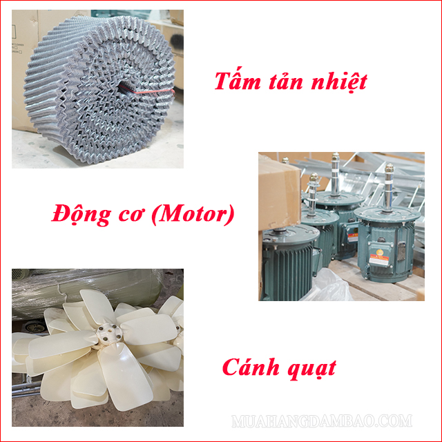 Một số bộ phận chính tham gia vào quá trình làm mát nước