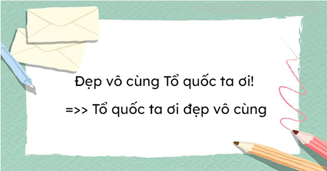 Một ví dụ về biện pháp đảo ngữ