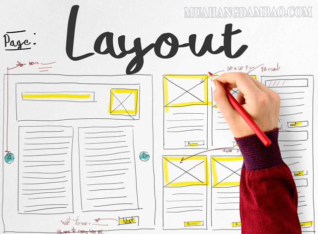 Layout cần được trình bày hợp lý, thu hút