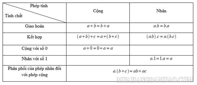 Phép cộng và phép nhân trên tập số tự nhiên