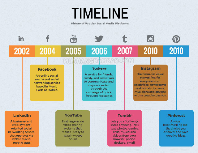 Timeline có thể được sử dụng trong nhiều lĩnh vực khác nhau