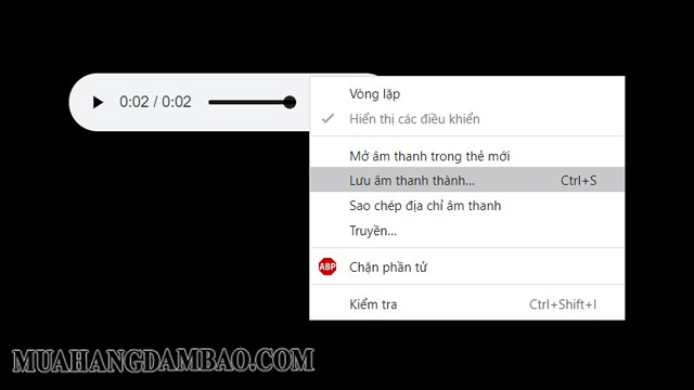 Tiến hành tải file âm thanh về máy là hoàn thành