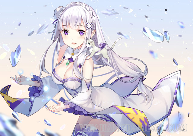 Emilia là một waifu quốc dân có rất nhiều fanboy yêu mến