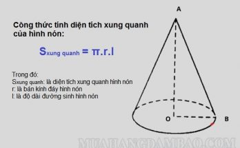 Ghi nhớ công thức để tính diện tích xung quanh hình nón