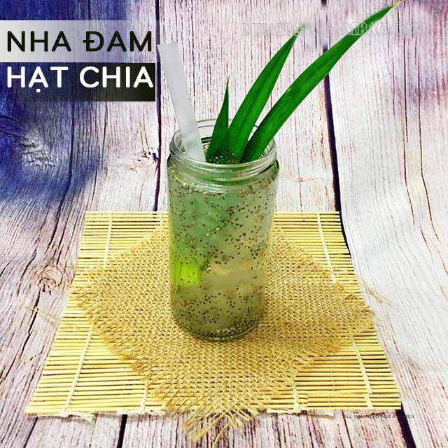 Cách nấu nha đam đường phèn lá dứa hạt chia