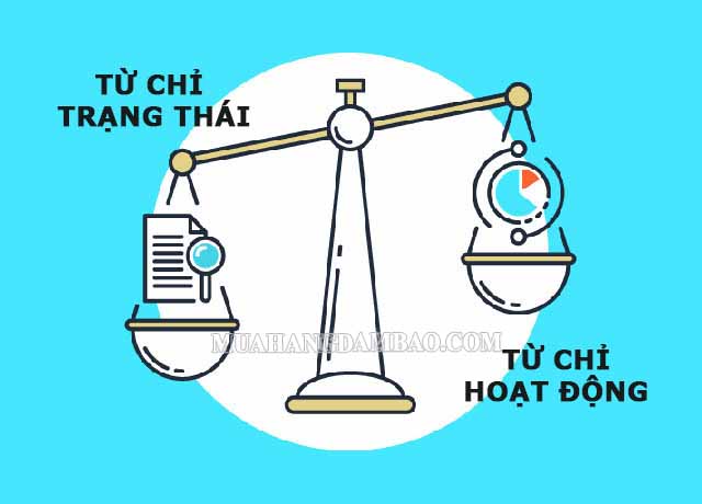 Từ chỉ trạng thái và từ chỉ hoạt động có sự khác biệt nhất định với nhau 